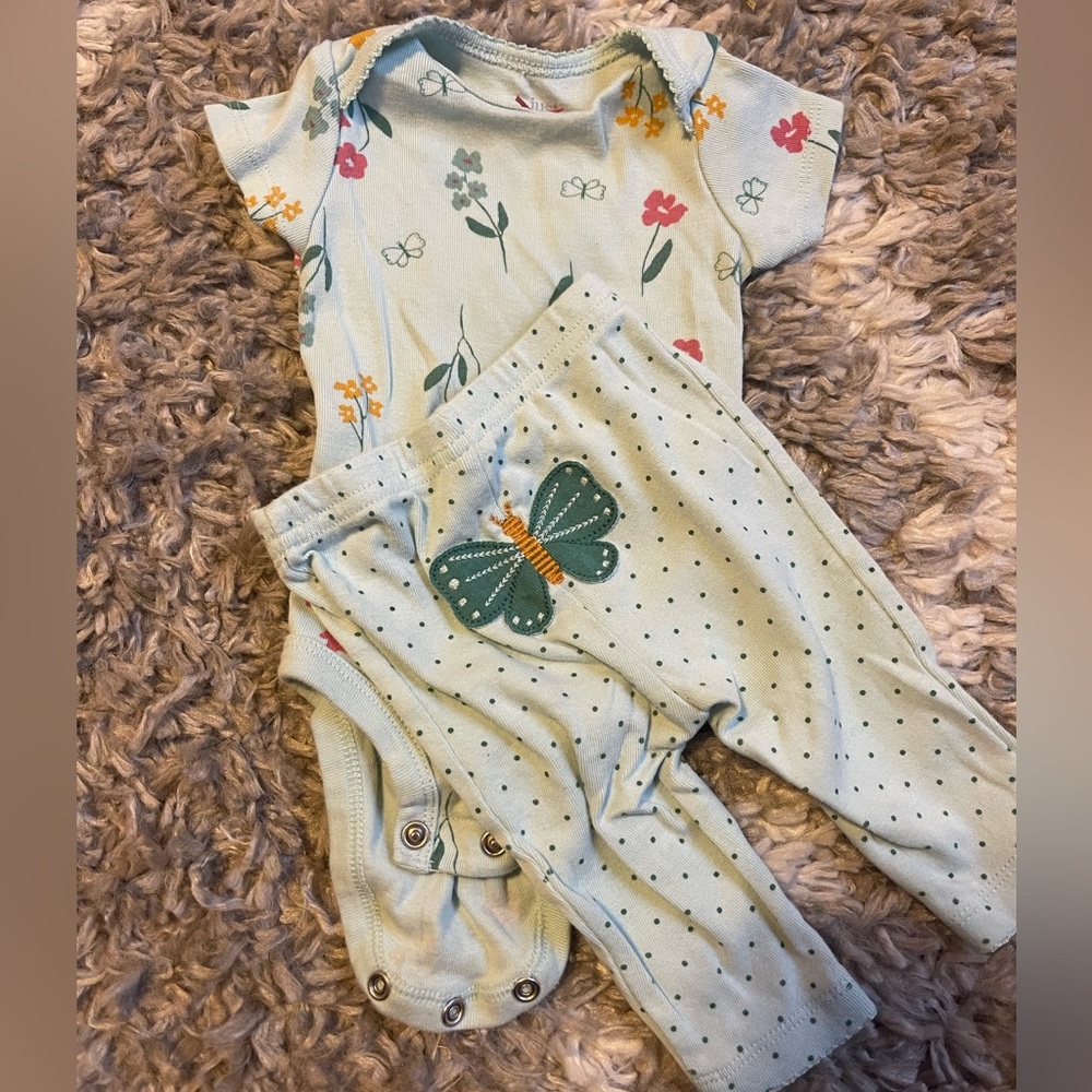Carters, onesie and legging set, 3 months